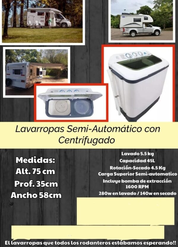 Lavarropas Semi-Automático con Centrifugado