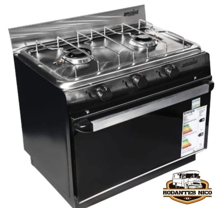 Anafe con horno cocina Brogas 2 hornallas gas Env/Natural