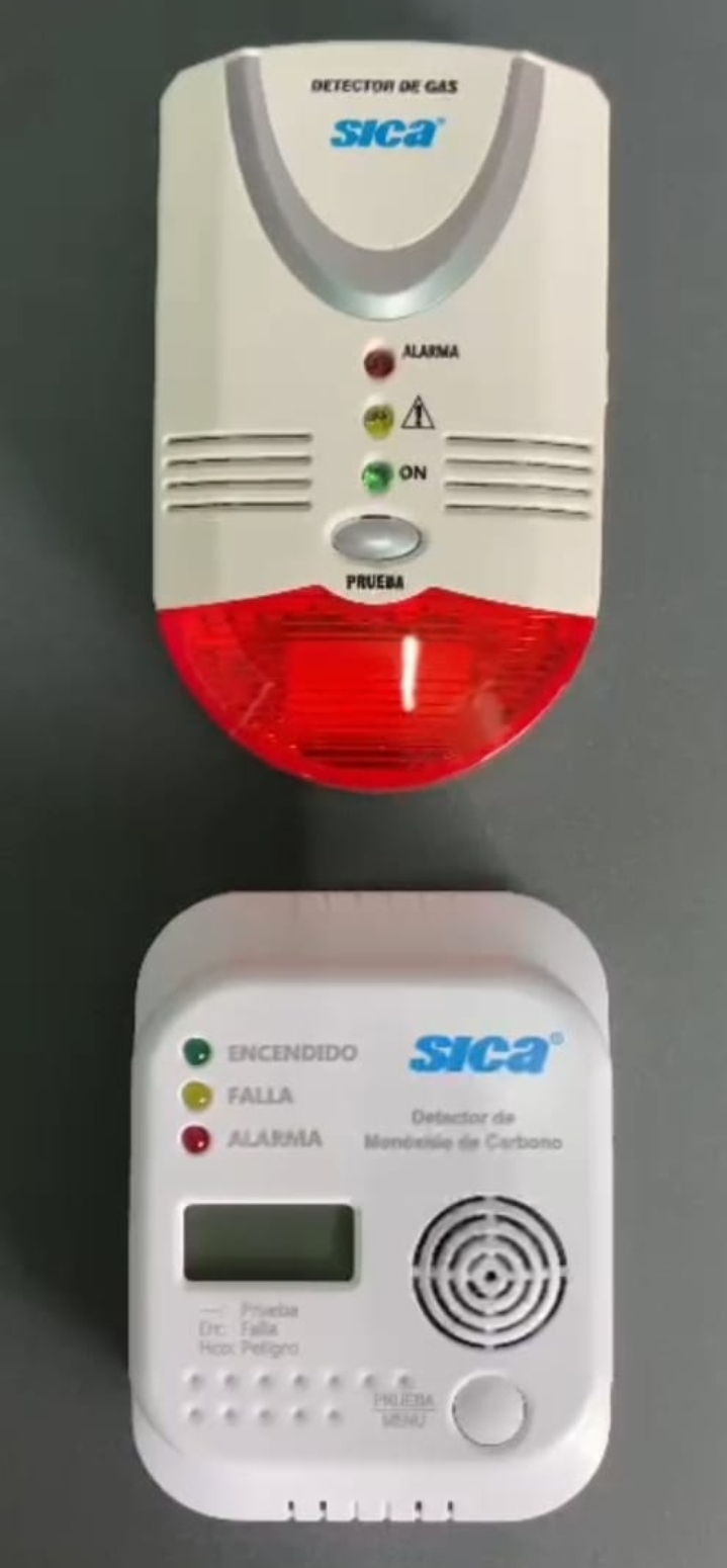 Kit Detector Monoxido De Carbono + Gas Natural Envasado Sica