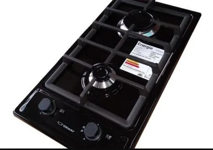 Anafe a gas Ormay 51x29 Negro con encendido eléctrico