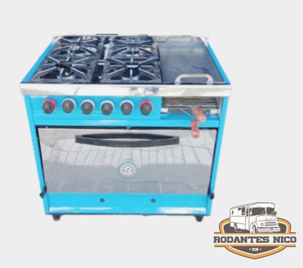 Cocina Industrial con Plancha y Carlitera de Colores - Imagen 4