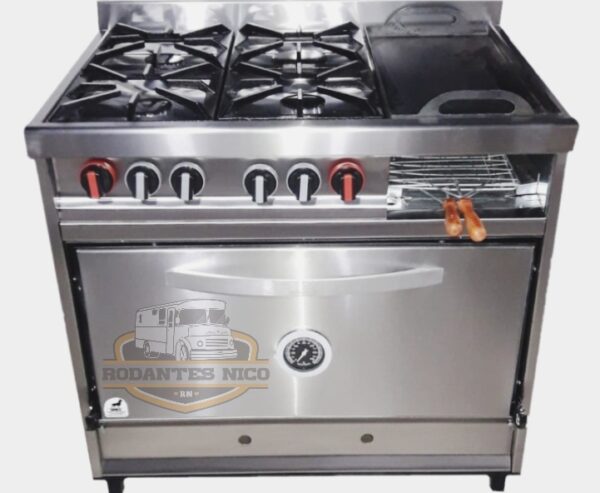 Cocina Industrial con Plancha y Carlitera - Imagen 5
