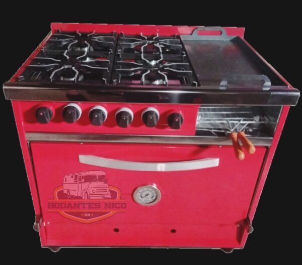 Cocina Industrial con Plancha y Carlitera de Colores